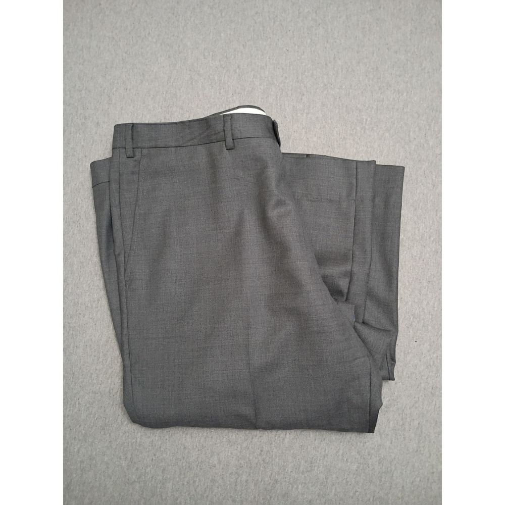 Santorelli Romeo Luxury Serge Mens Gray Virgin Wool Dress Pants Italy Size 44